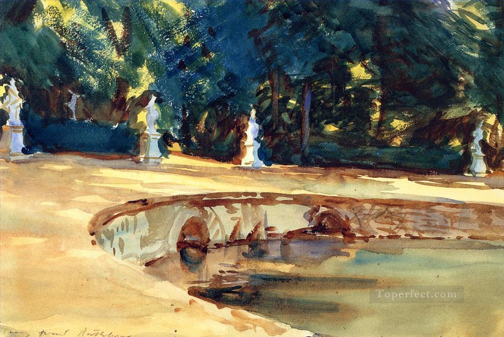Pool in the Garden of La Granja John Singer Sargent watercolor Oil Paintings